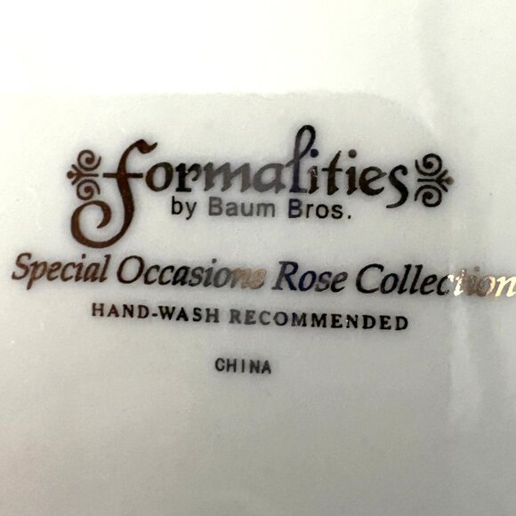 FORMALITIES by BAUM BROS Vintage Porcelain Pitcher Vase 10" Tall Rose Collection - Picture 7 of 9